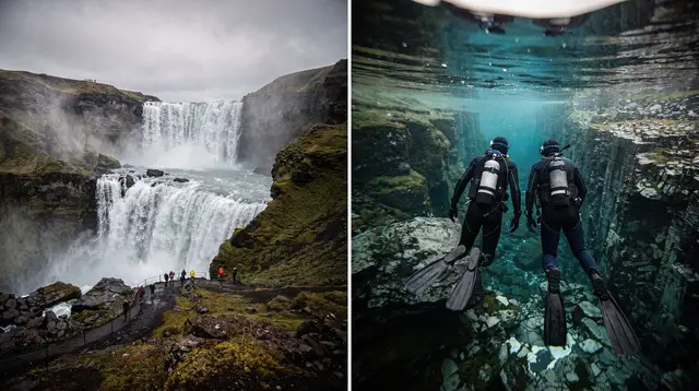 Reykjavík: Golden Circle and Silfra Snorkeling Combo Tour
