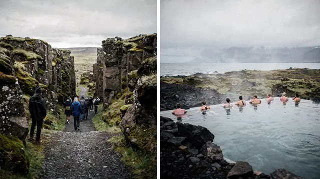 From Reykjavik: Golden Circle Guided Tour & Sky Lagoon Visit