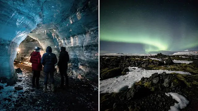 Húsafell: Langjökulll Glacier Ice Cave & Northern Lights
