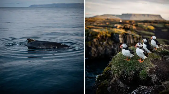 Reykjavik: Premium Whale and Puffin Watching Evening Tour