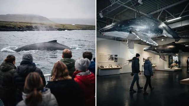 Reykjavik: Whale Watching Tour + Whales of Iceland Exhibition
