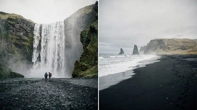 From Reykjavík: Waterfalls, Black Beach & Glacier Day Trip